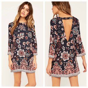 Mini Flared Sleeve Floral Urban Outfitters Dress